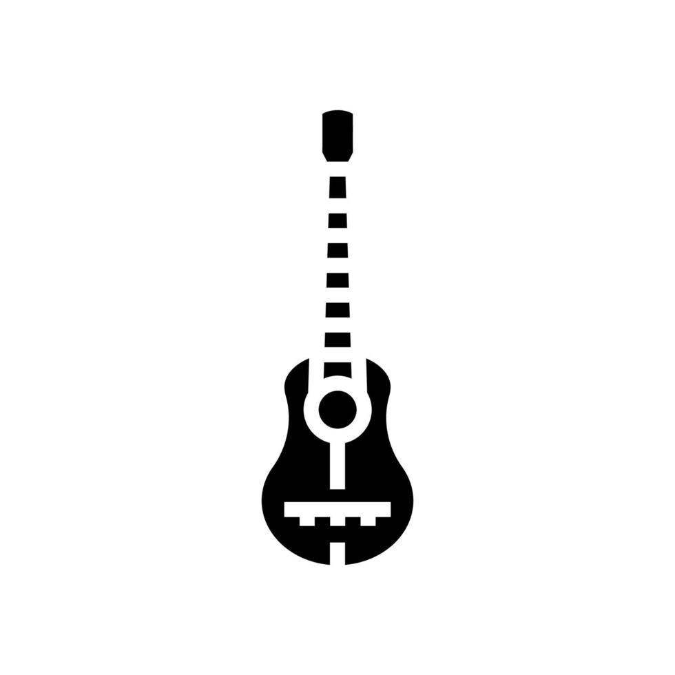 guitar musician instrument glyph icon vector illustration