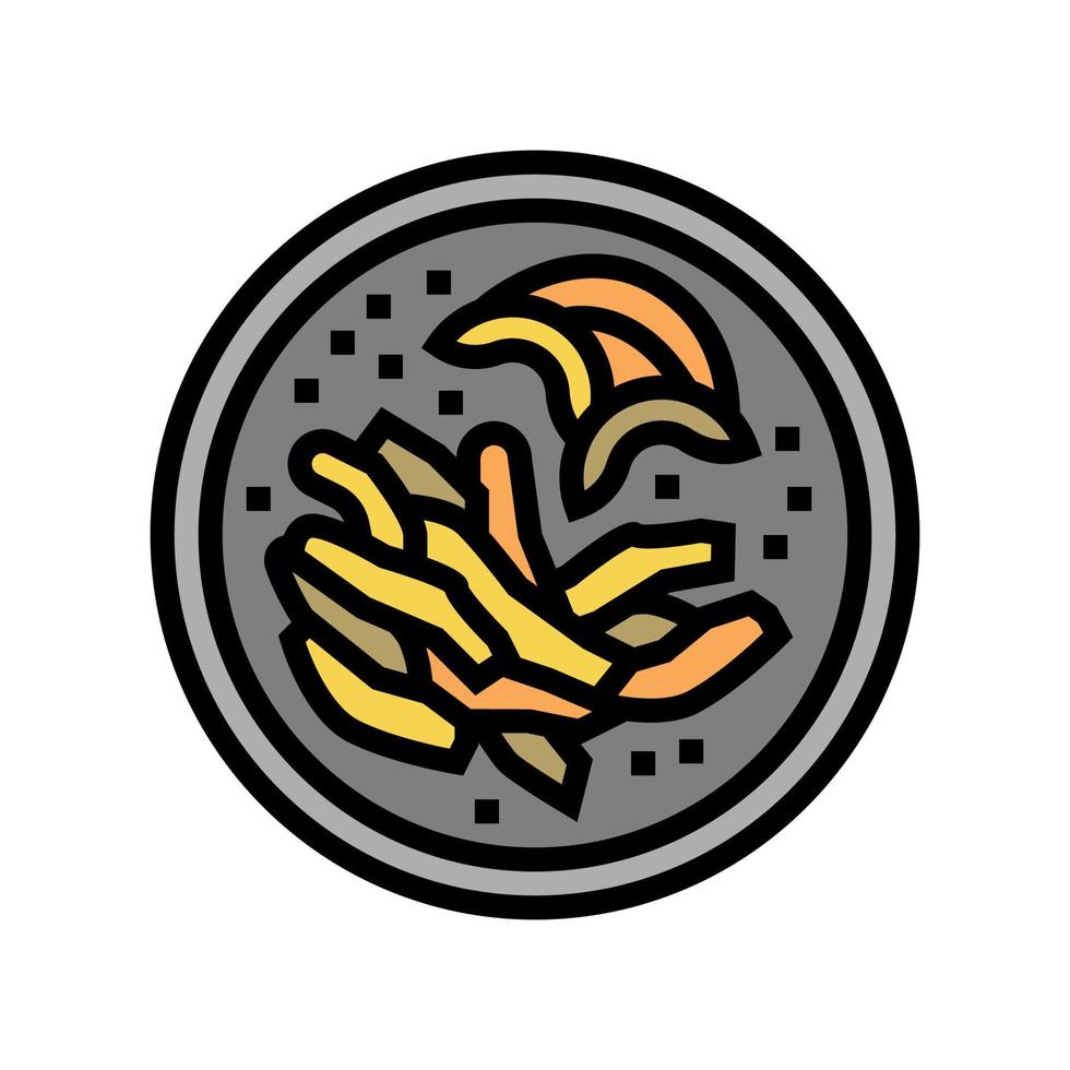 fajita chicken color icon vector illustration