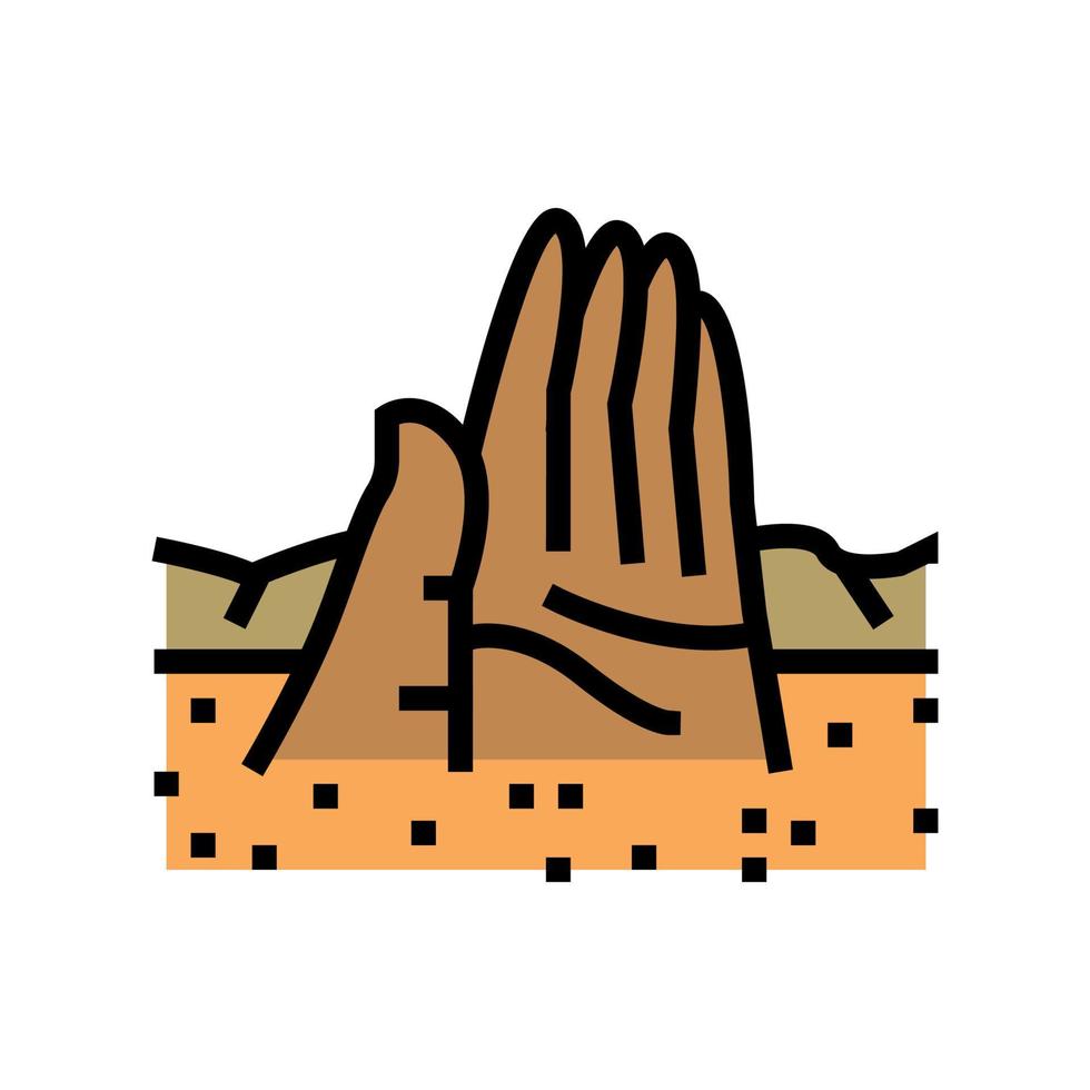 atacama desert color icon vector illustration
