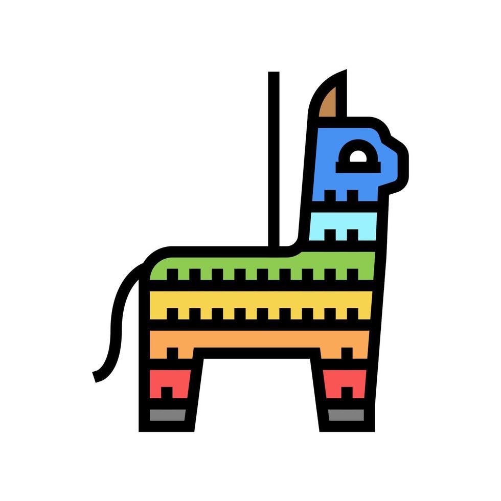 pinata mexican color icon vector illustration