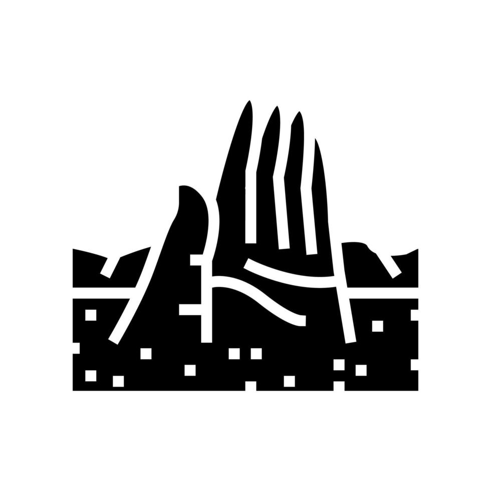 atacama desert glyph icon vector illustration