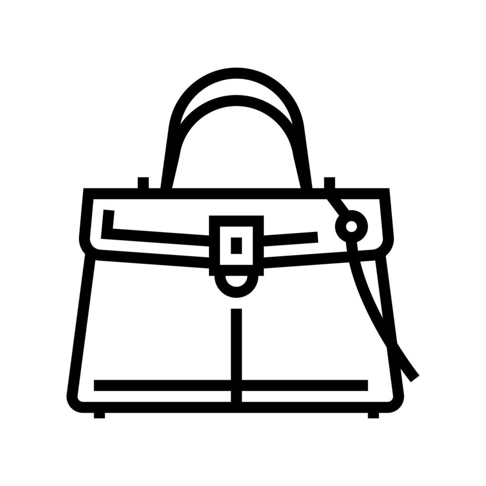 fashion bag line icon vector illustration