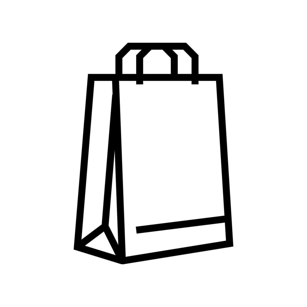 paper bag line icon vector illustration