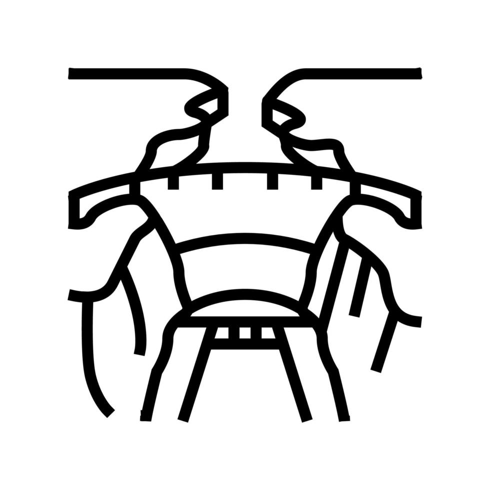 Ilustración de vector de icono de línea de presa Hoover