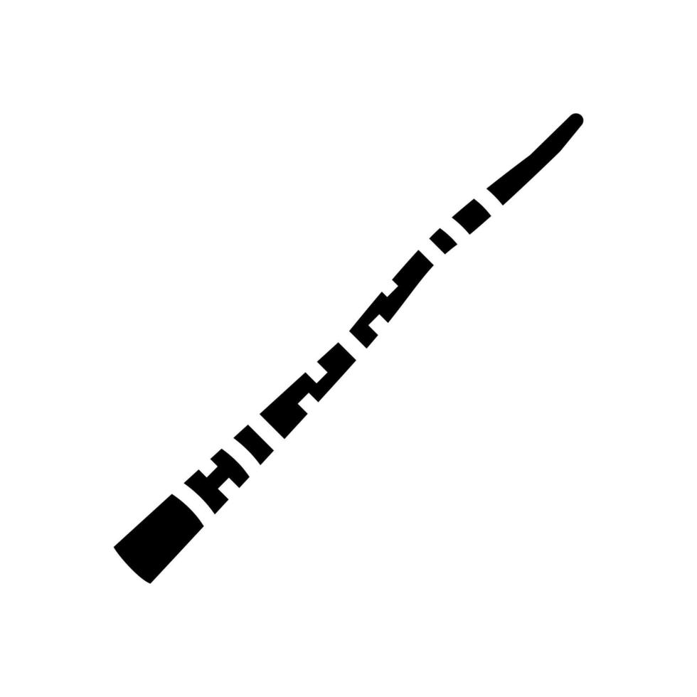 didgeridoo músico instrumento glifo icono vector ilustración