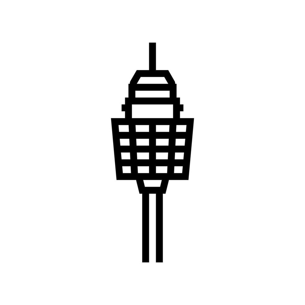 sydney tower line icon vector illustration