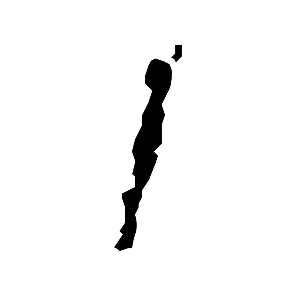 ilustración de vector de icono de glifo de isla macquarie