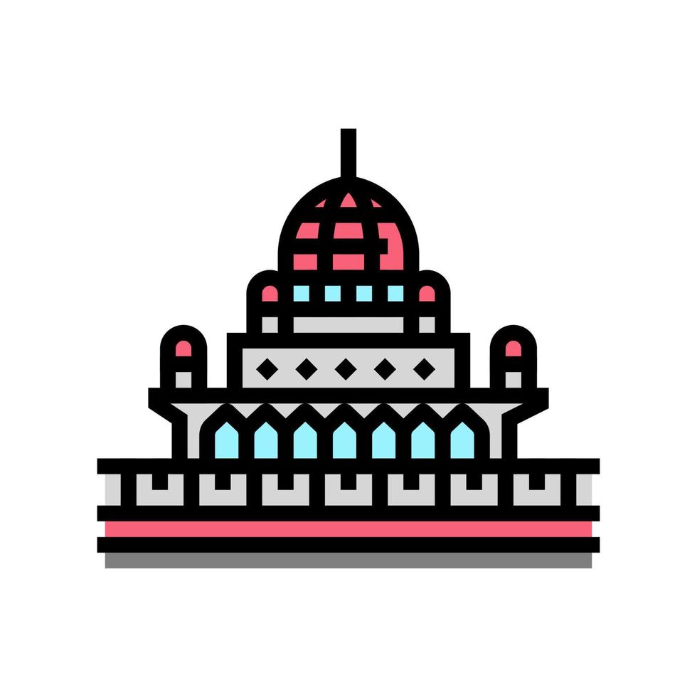putrajaya building color icon vector illustration