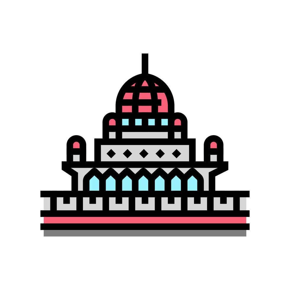 putrajaya building color icon vector illustration