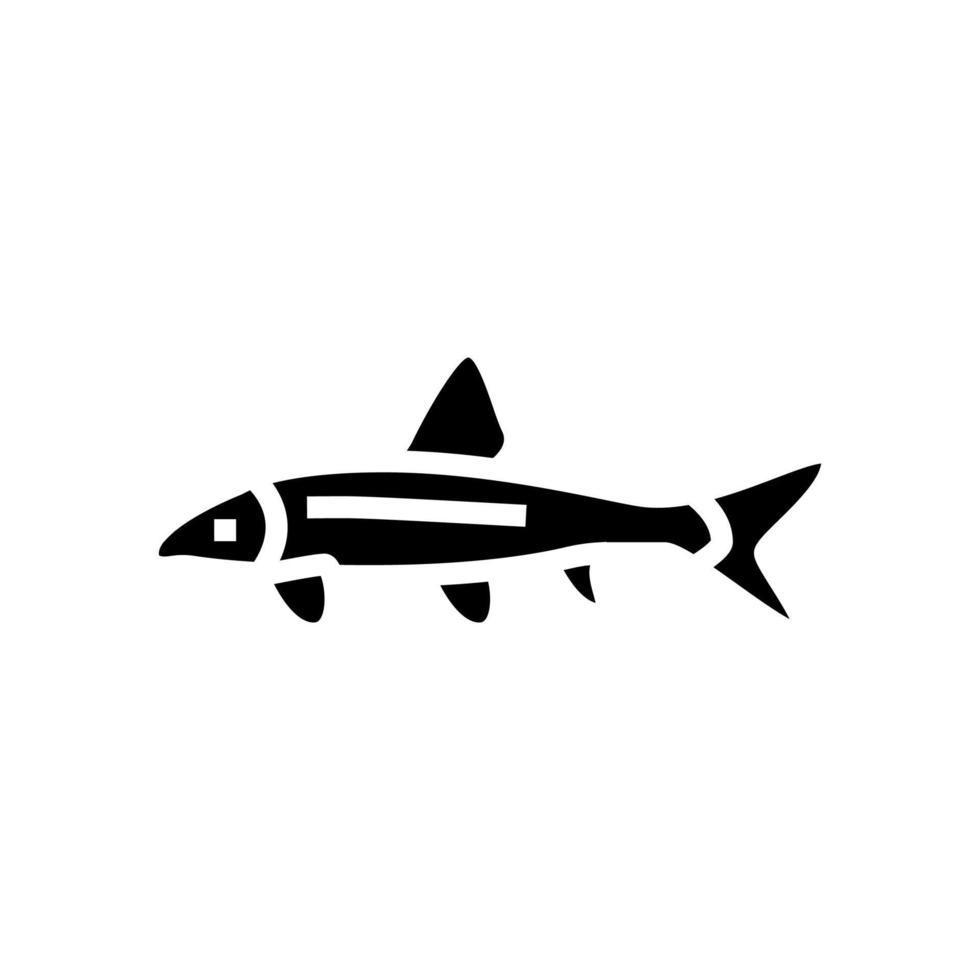 siamese algae eater glyph icon vector illustration