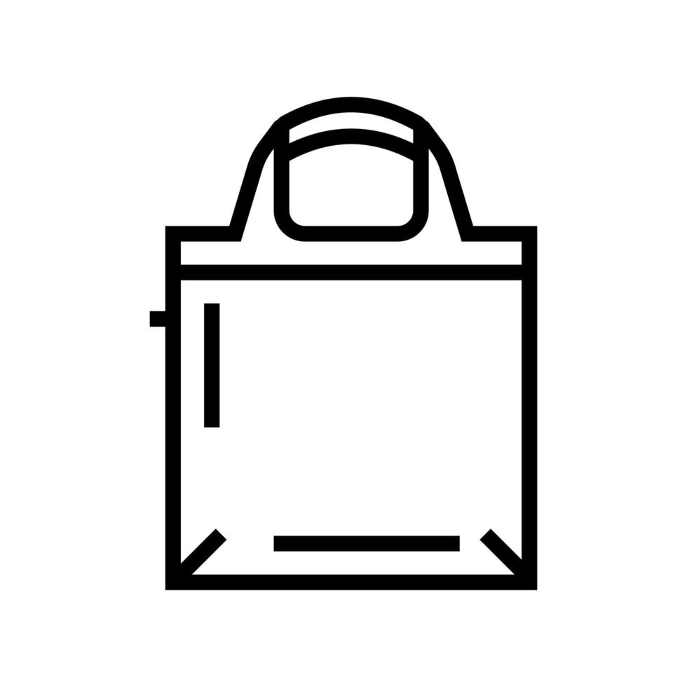 ilustración de vector de icono de línea de bolsa de compras