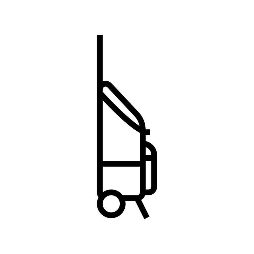 carrito bolsa línea icono vector ilustración