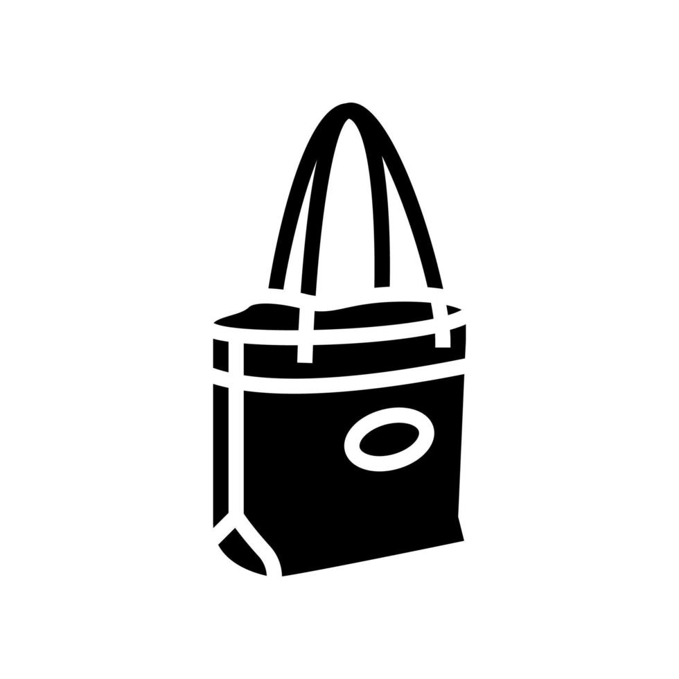 bolso de mano glifo icono vector ilustración