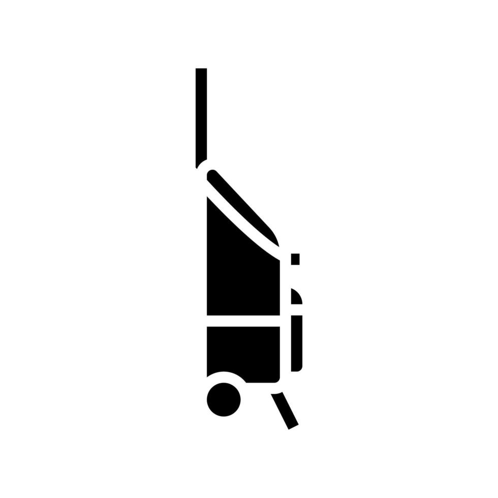 carro bolsa glifo icono vector ilustración