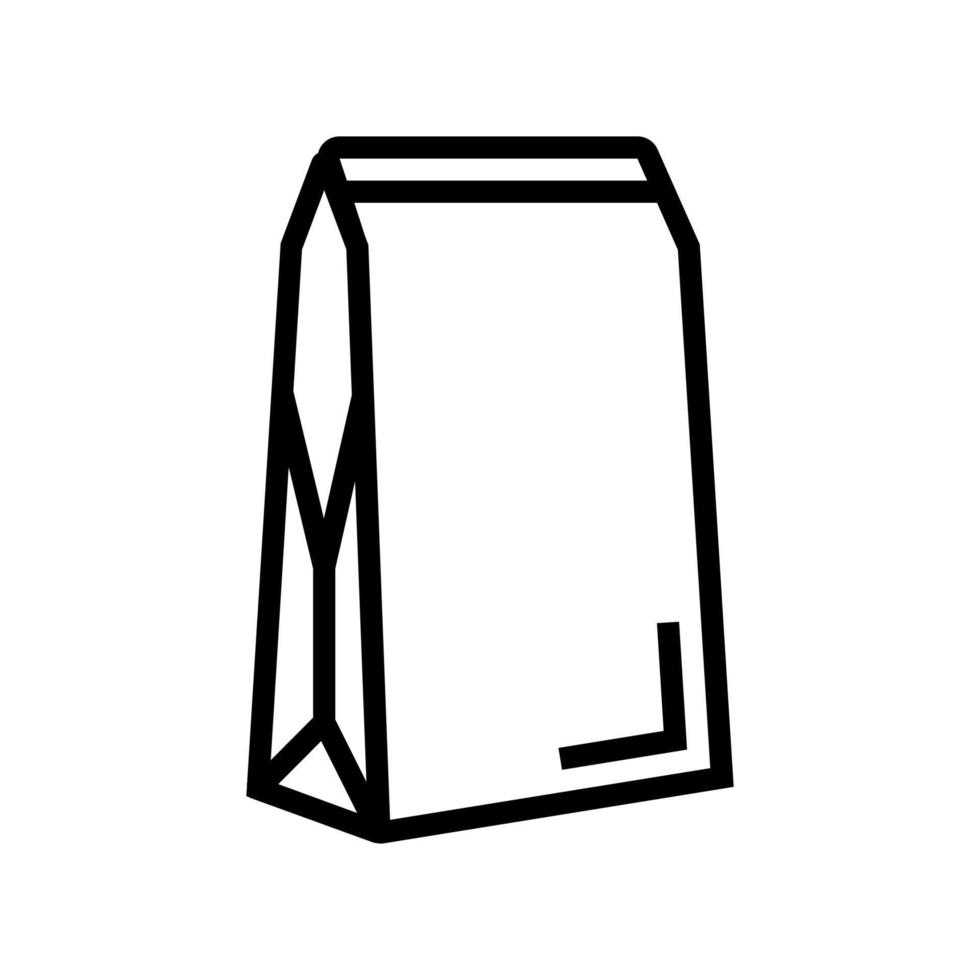 paquete bolsa línea icono vector ilustración