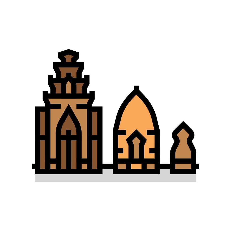 towers po nagar color icon vector illustration