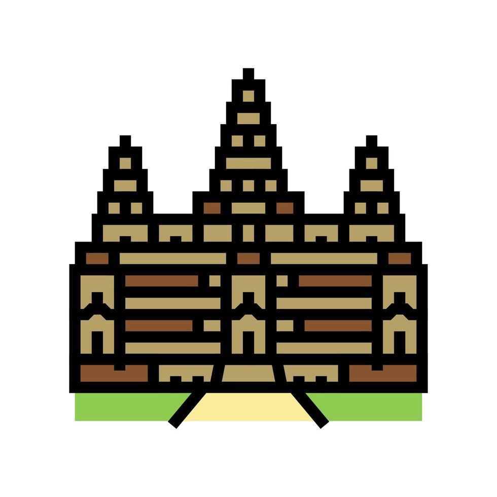 angkor wat color icon vector illustration