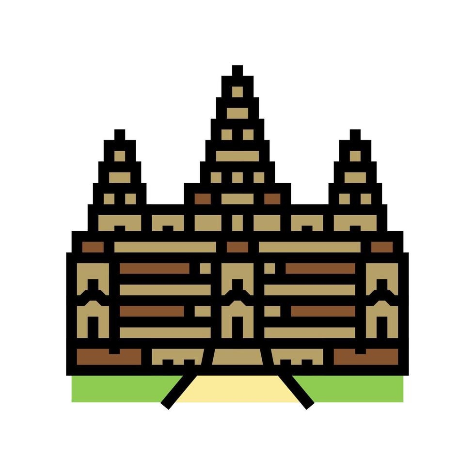 ilustración de vector de icono de color de angkor wat