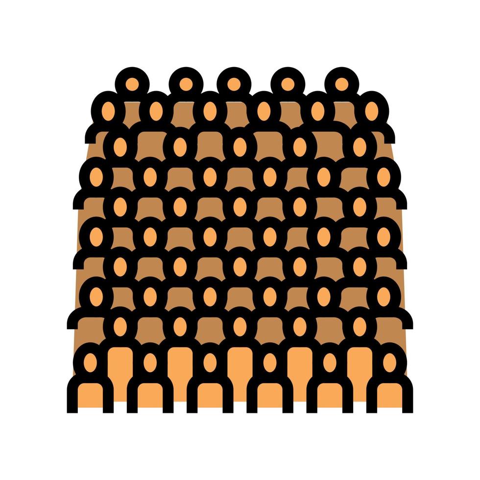 terracotta army color icon vector illustration