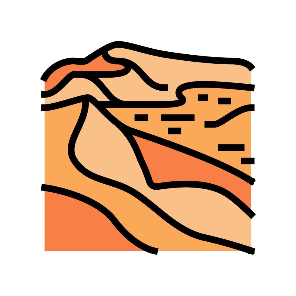 namib desert color icon vector illustration
