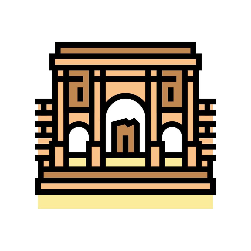 carthage historic building color icon vector illustration