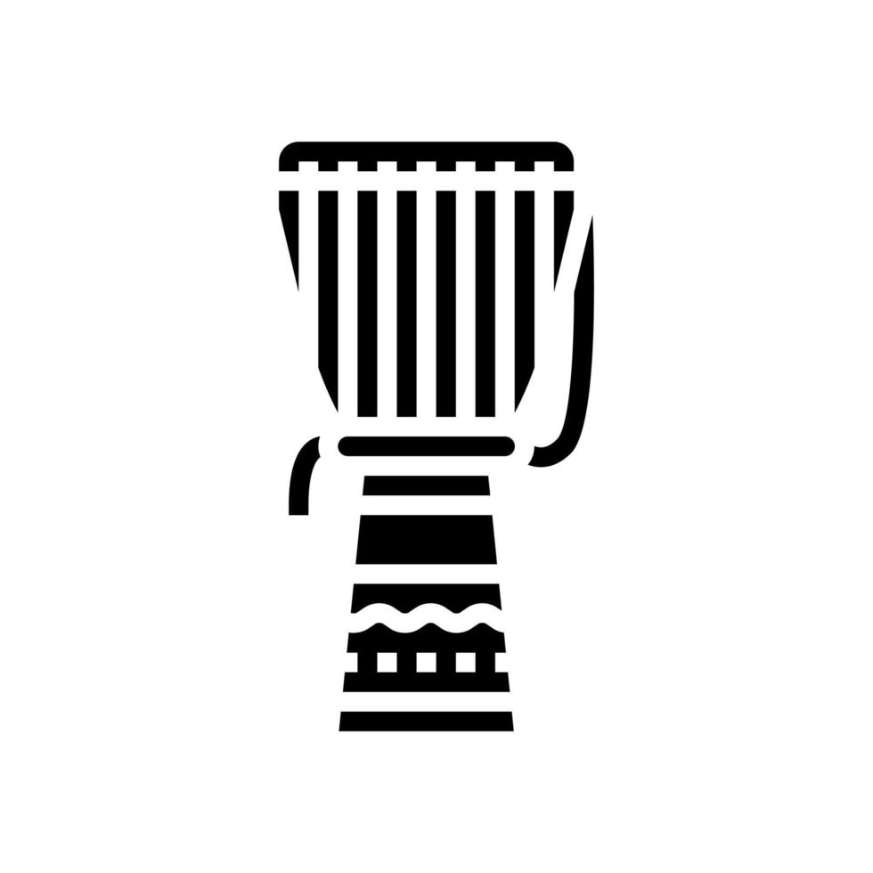 drum africa traditional musician instrument glyph icon vector illustration