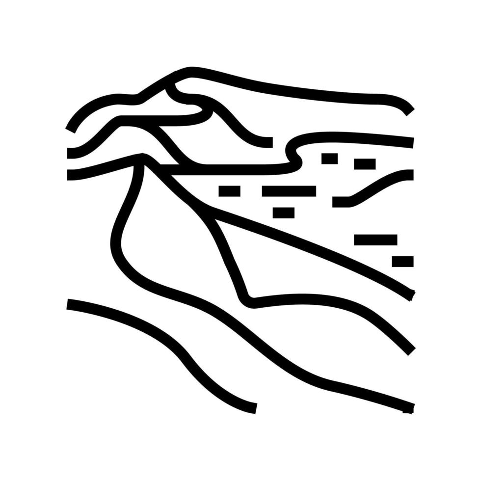 namib desert line icon vector illustration