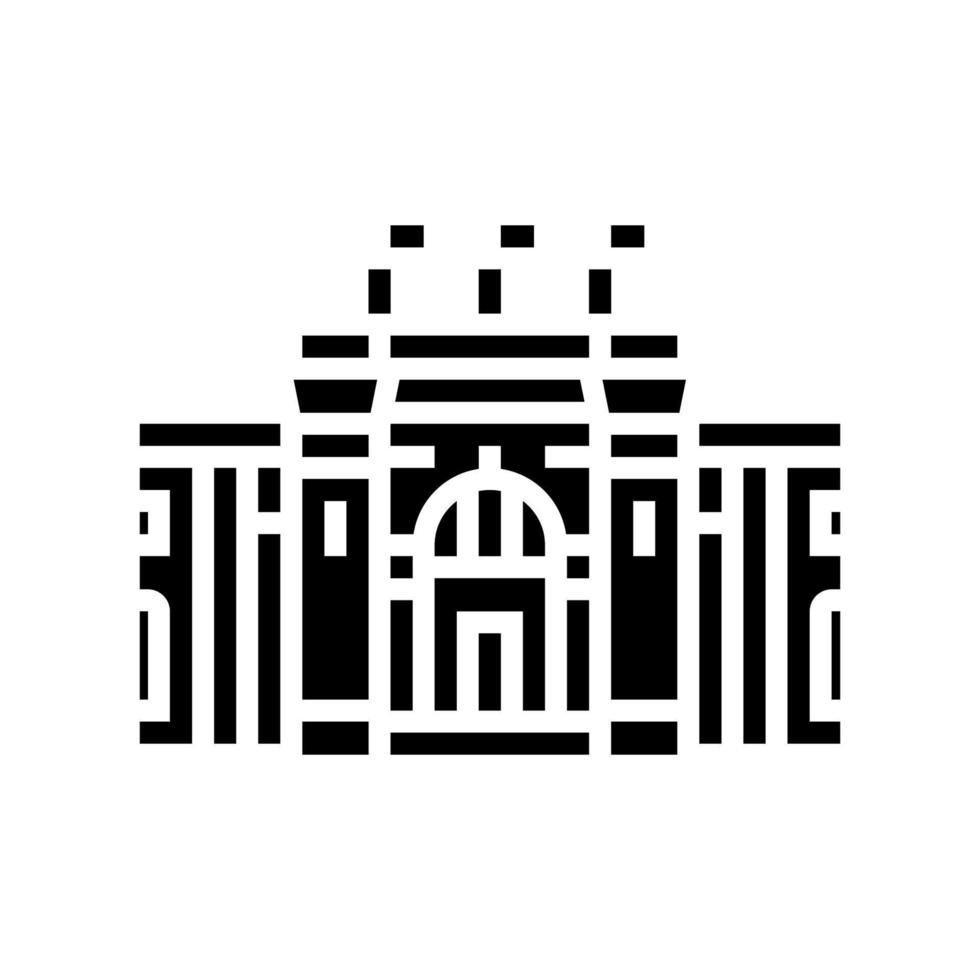 ilustración de vector de icono de glifo de museo de el cairo