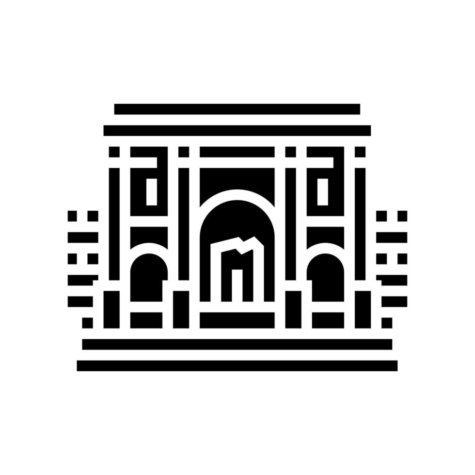 carthage historic building glyph icon vector illustration