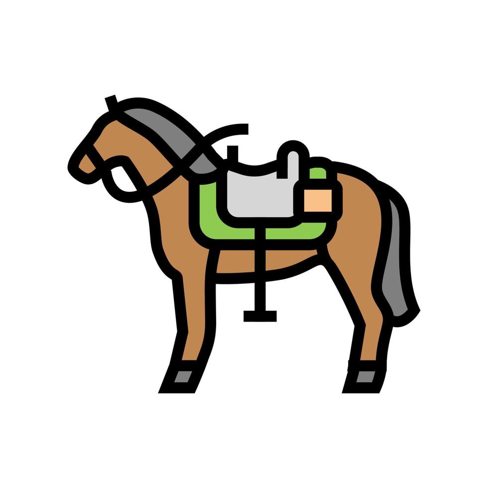 caballo animal color icono vector ilustración