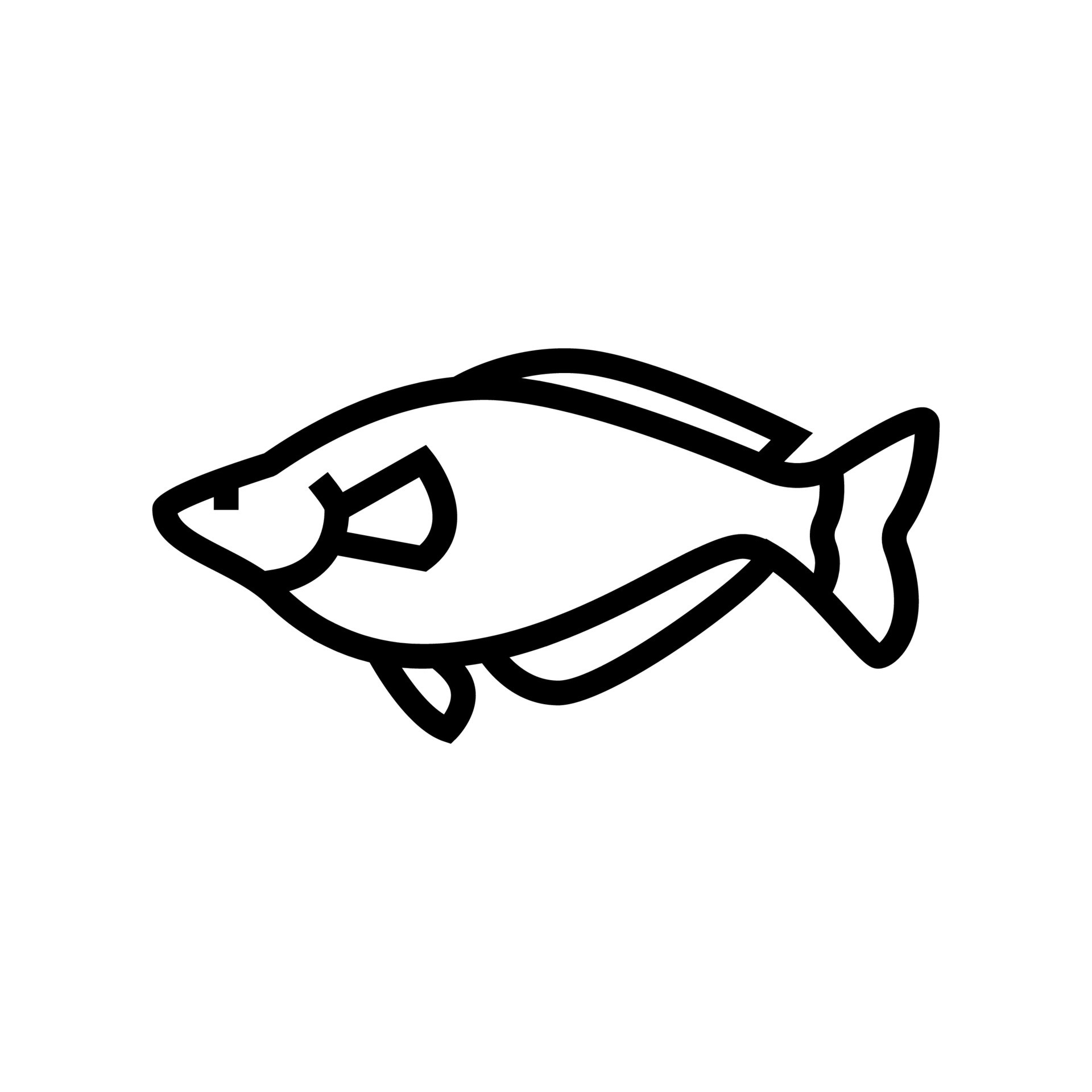rainbowfish aquarium fish line icon vector illustration 10187291 Vector