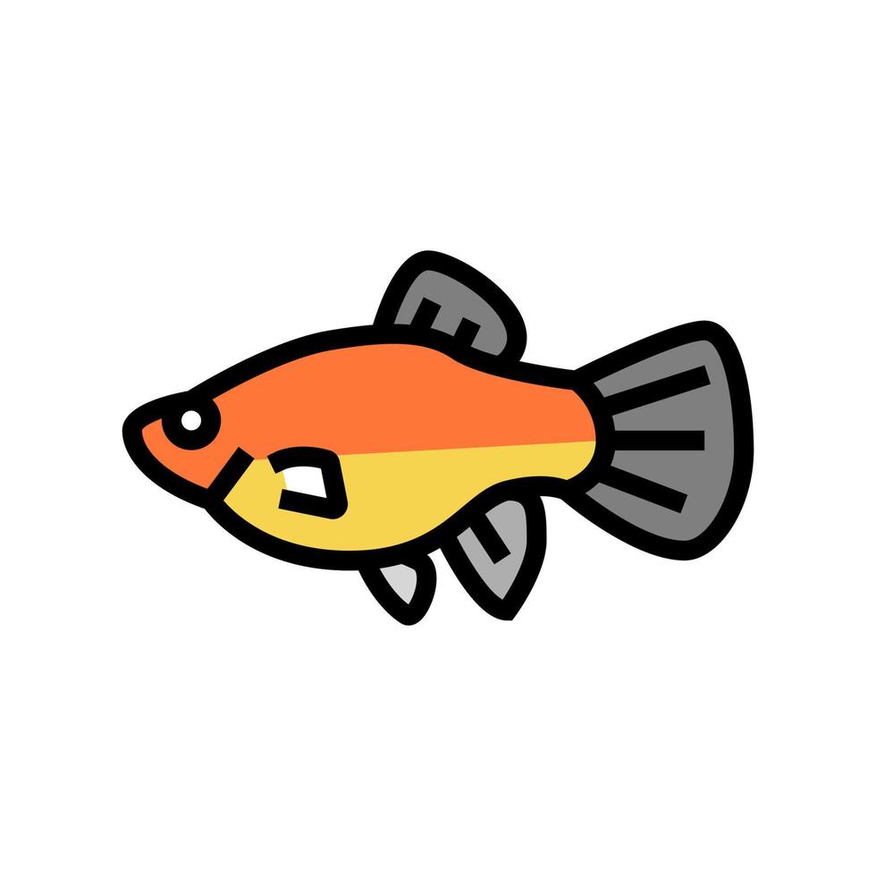 ilustración de vector de icono de color de pez platy