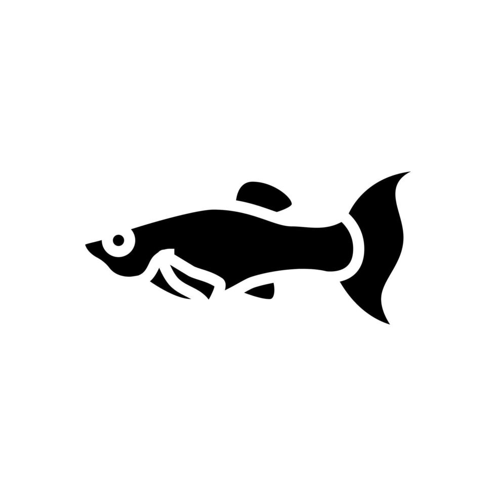 ilustración de vector de icono de glifo de pez molly