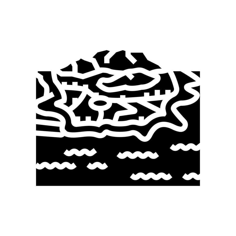 cape town glyph icon vector illustration
