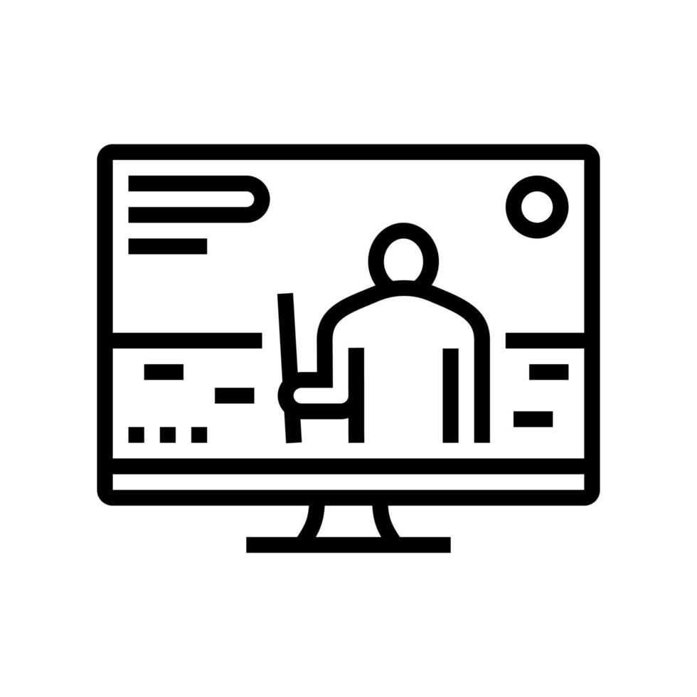action adventure video game line icon vector illustration