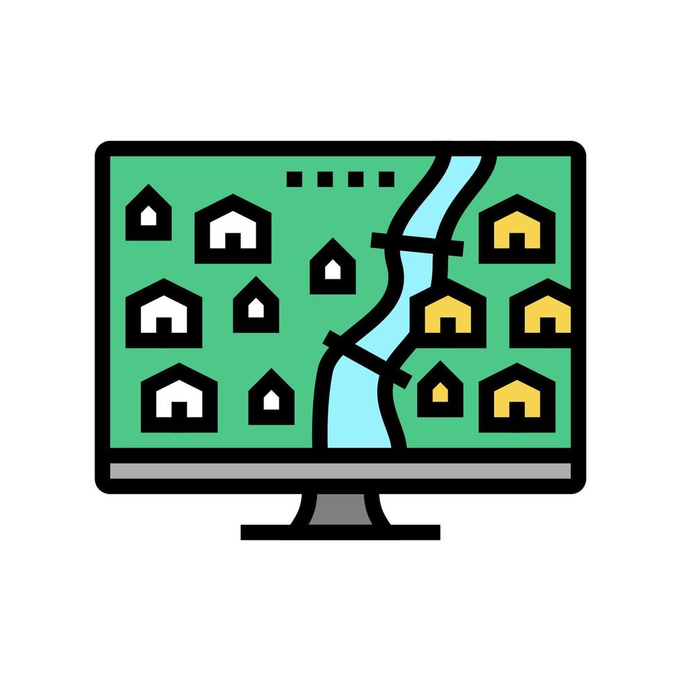 strategy video game color icon vector illustration