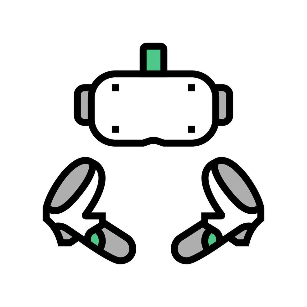 vr headset color icon vector illustration