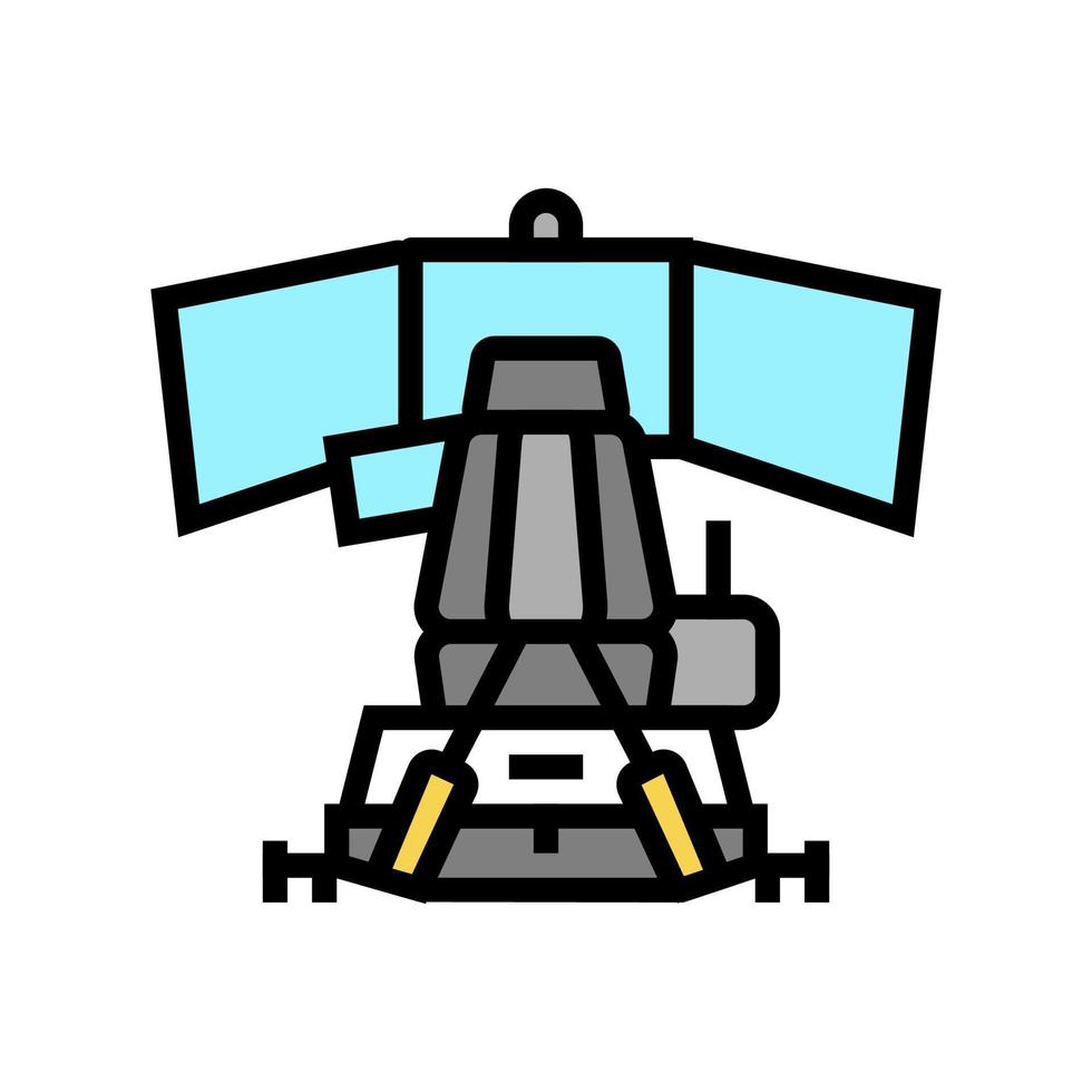 racing simulator cockpit color icon vector illustration