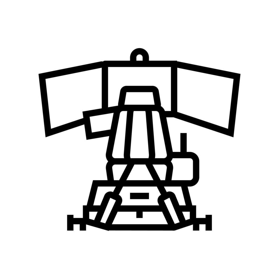 racing simulator cockpit line icon vector illustration