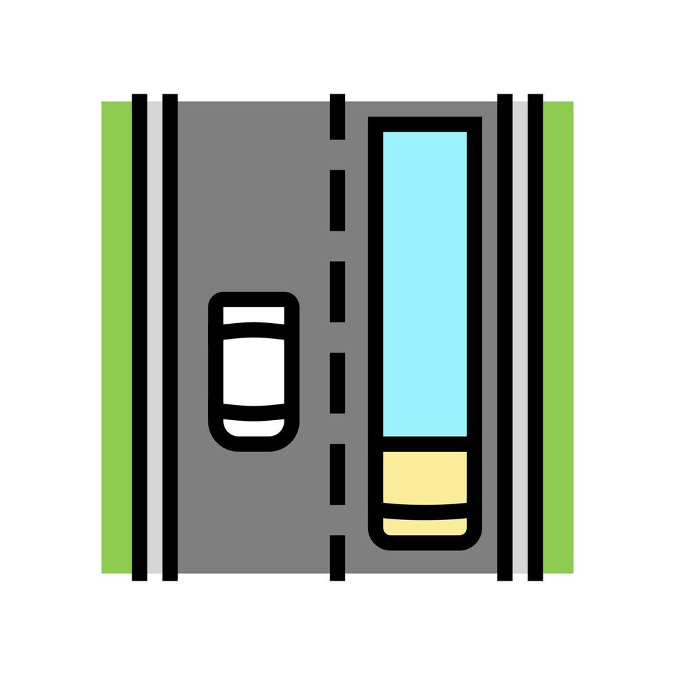bituminous road color icon vector illustration