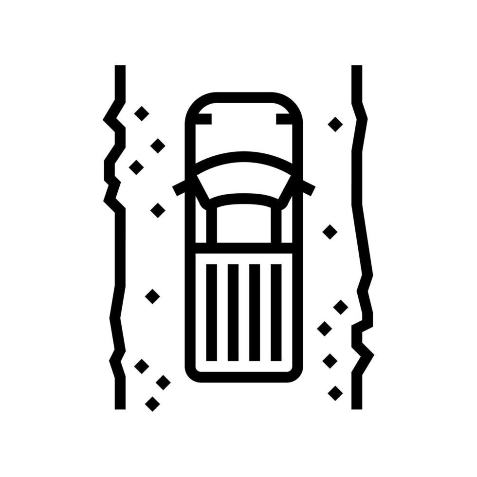 Ilustración de vector de icono de línea de carretera kankar