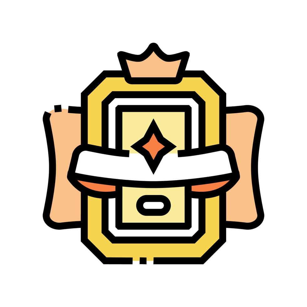 game award with crown color icon vector illustration