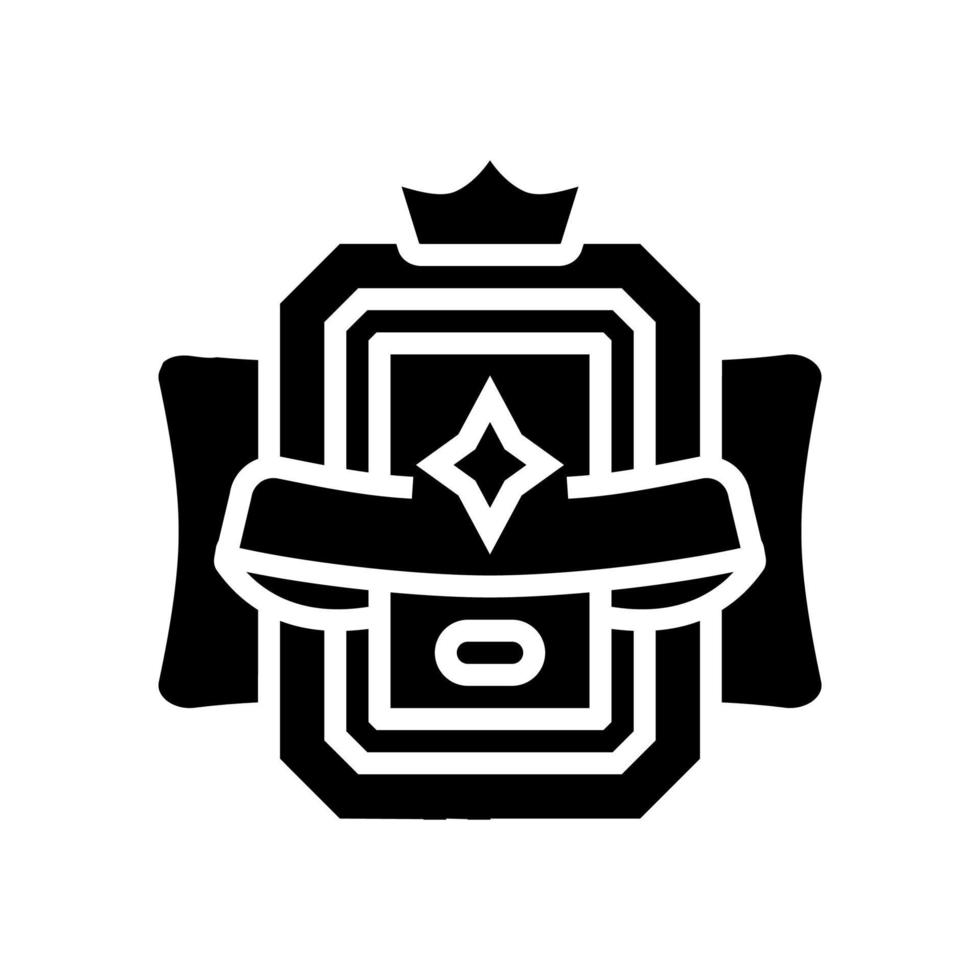 game award with crown glyph icon vector illustration