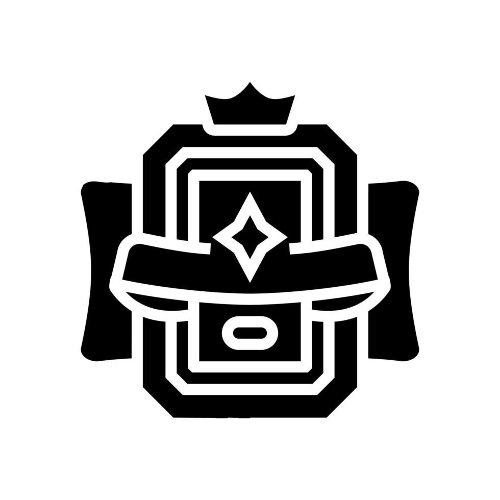 game award with crown glyph icon vector illustration