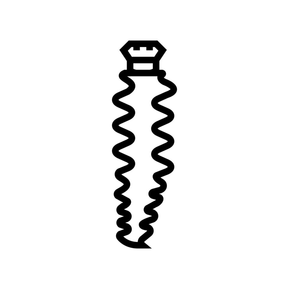 Ilustración de vector de icono de línea de accesorios para el cabello en espiral