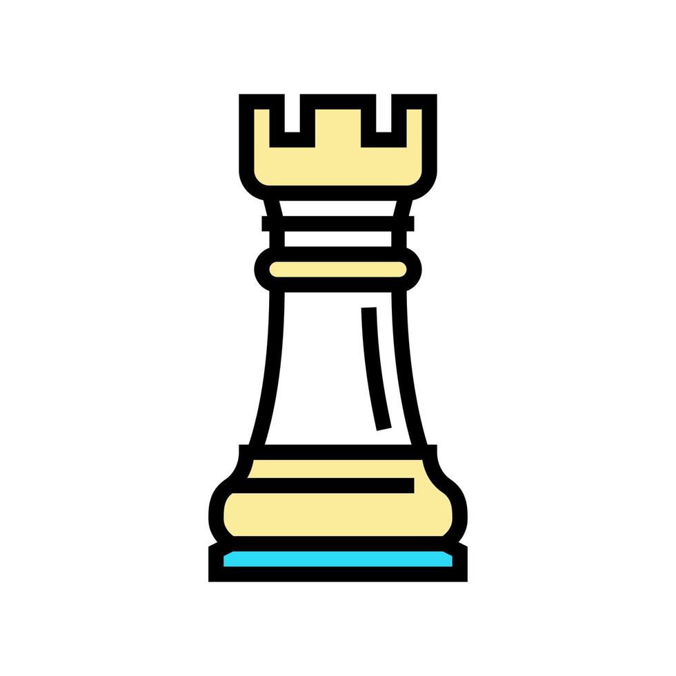 elefante ajedrez color icono vector ilustración