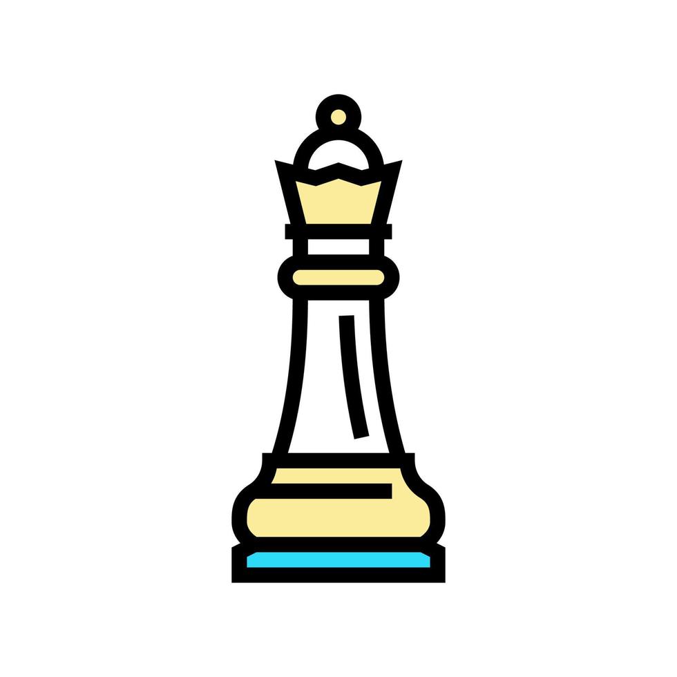 reina ajedrez color icono vector ilustración