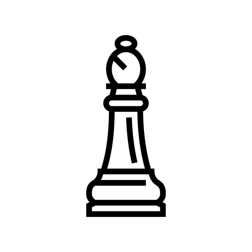 rook chess line icon vector illustration