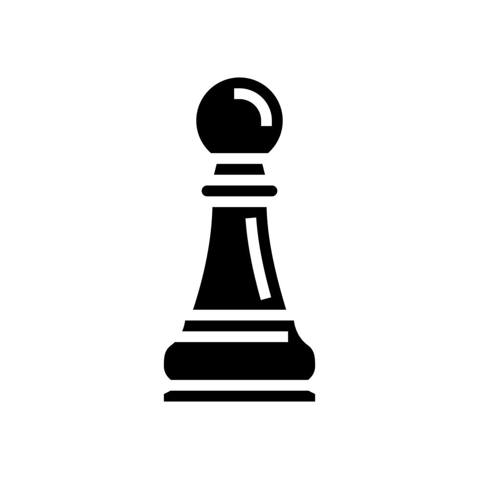pawn chess figure glyph icon vector illustration