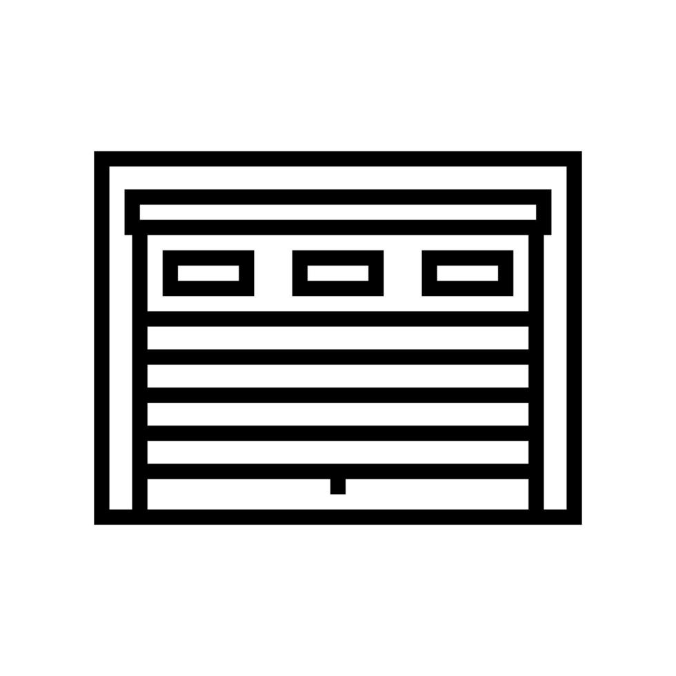 garage gate line icon vector illustration